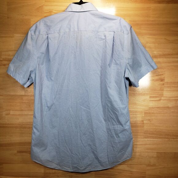 Joseph Abboud JOE Men’s Shirt 16.5 Tall Slim Fit Blue Short Sleeve Button Up - Picture 4 of 6